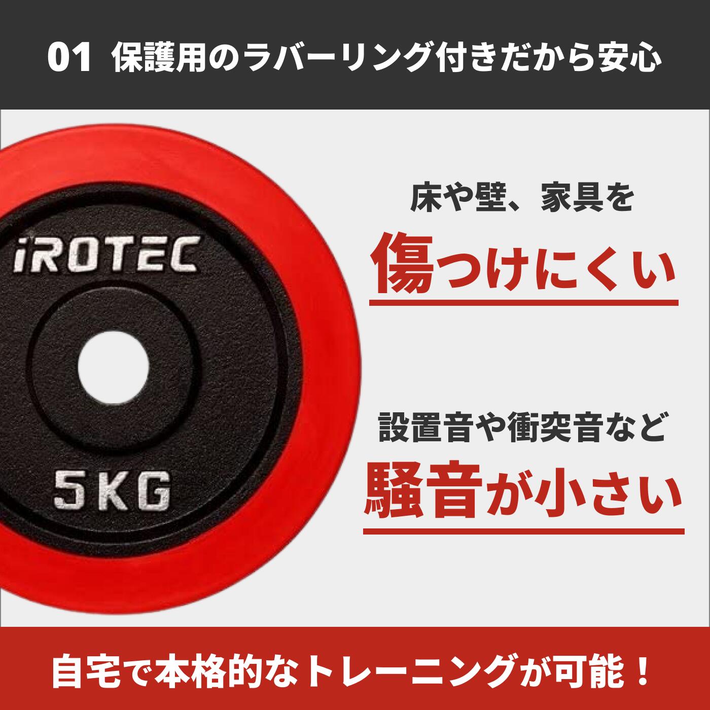 ラバーダンベル 60kg 片手30kg×2個セット IROTEC (アイロテック)