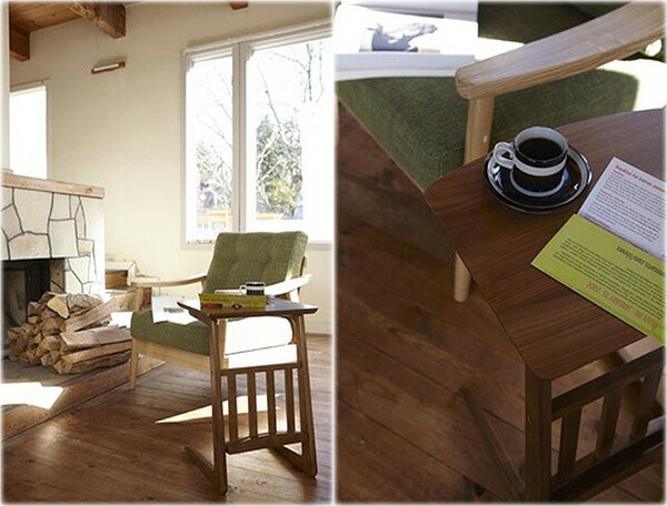 ユアサプライムス.com｜サイドテーブル ウォールナット突板を使用