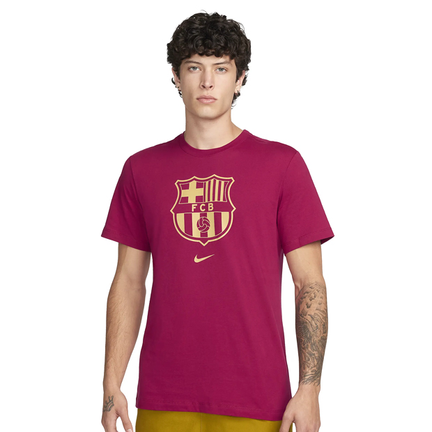 日本未展開】 FCバルセロナ クレスト Tシャツ （ノーブルレッド/クラブ