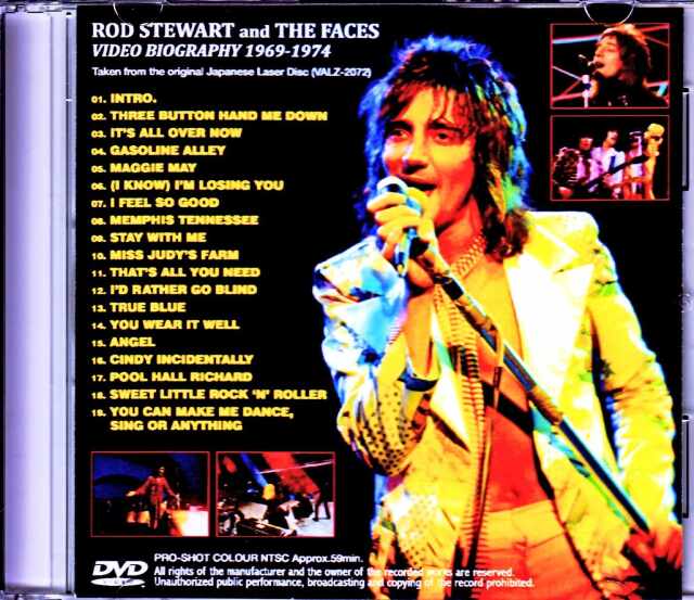 Rod Stewart,Faces ロッド・スチュワート フェイセズ/Video Biography