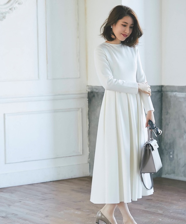 高田麻紀子さんコラボ】ポンチ長袖ワンピース