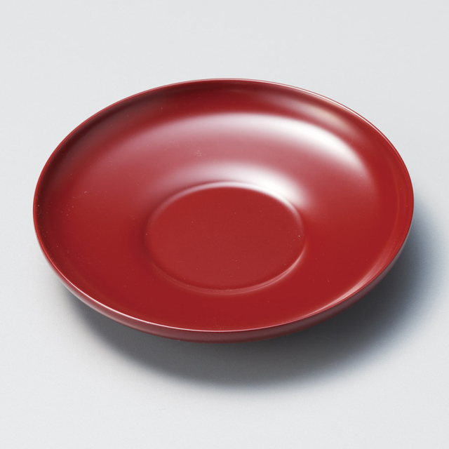 茶托 4.2 だるま 5枚セット 古代朱/溜 漆塗り 漆器の井助