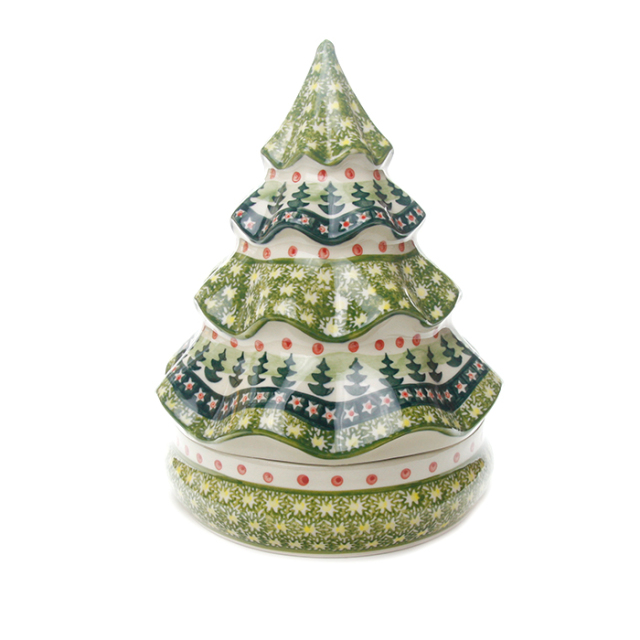 クリスマスキャンディーボックス・ポーリッシュポタリー(ポーランド食器)
