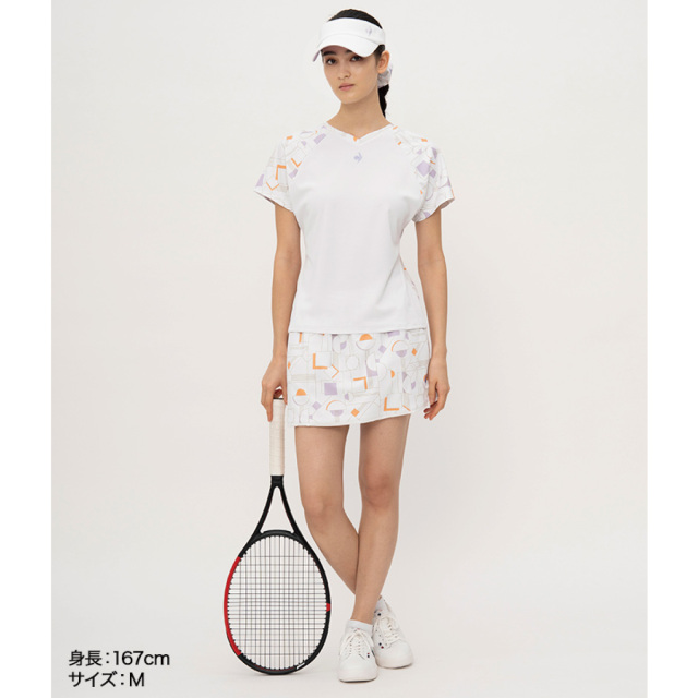 le coq sportif 【前後2way】サンスクリーン ゲームシャツ QTWXJA04-WH