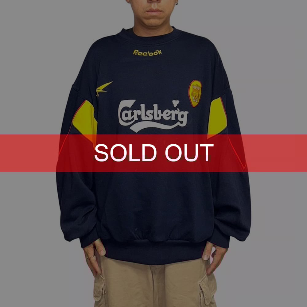 USED】90's Reebok × LIVERPOOL FC Carlsberg Swea