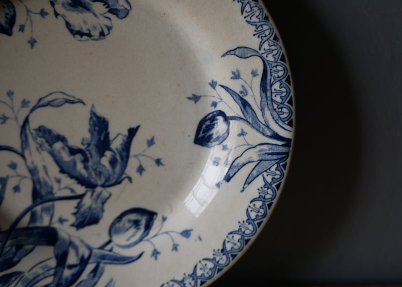 no.2 平皿 チューリップ GIEN ジアン フランスアンティーク