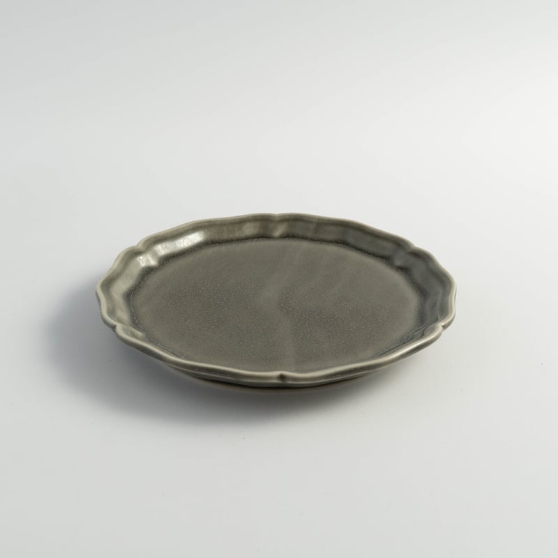 阿部慎太朗 花形細リム皿5寸 | ぶどうのたね