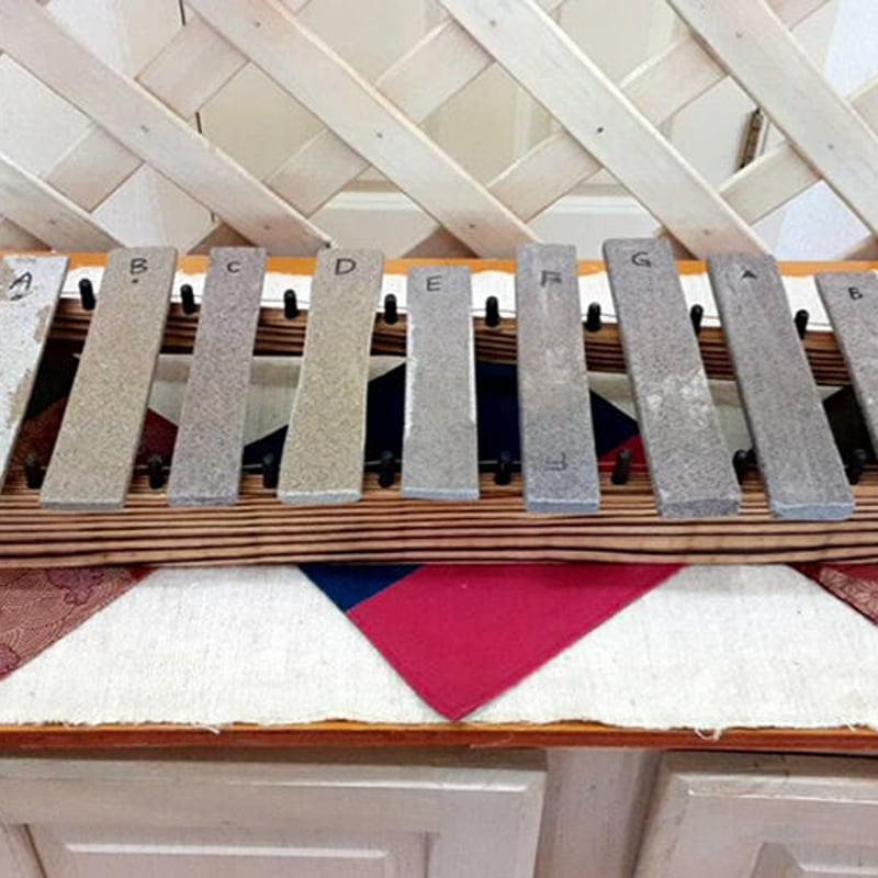 サヌカイ陶琴大型11連 サヌカイト（讃岐石・天然石） カンカン石 楽器