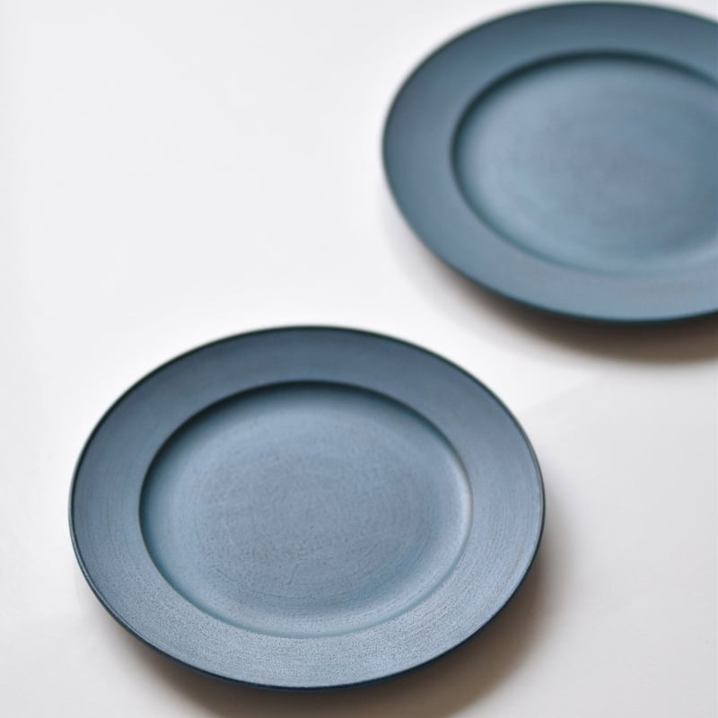 色漆リム皿_青 / 富井貴志 | gallery yaichi