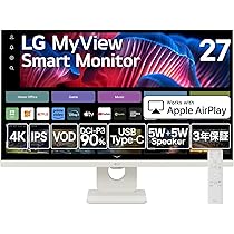 Amazon.co.jp: LG スマートモニター 27SR73U-W/LG MyView Smart
