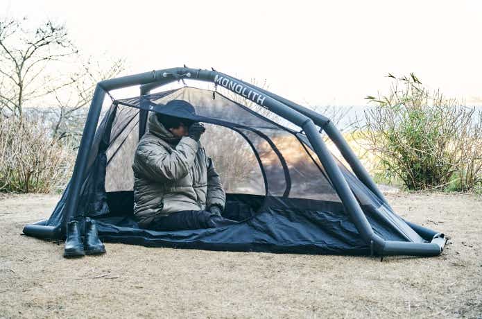 自腹レビュー】地上・空中どっちもOK！エアフレーム式ハンモックテント