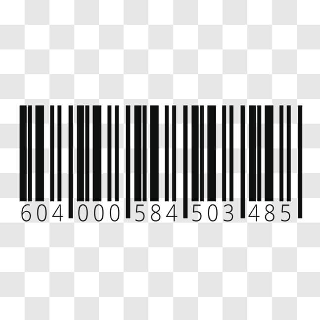 Download Black Barcode with Numbers and Letters PNGs Online