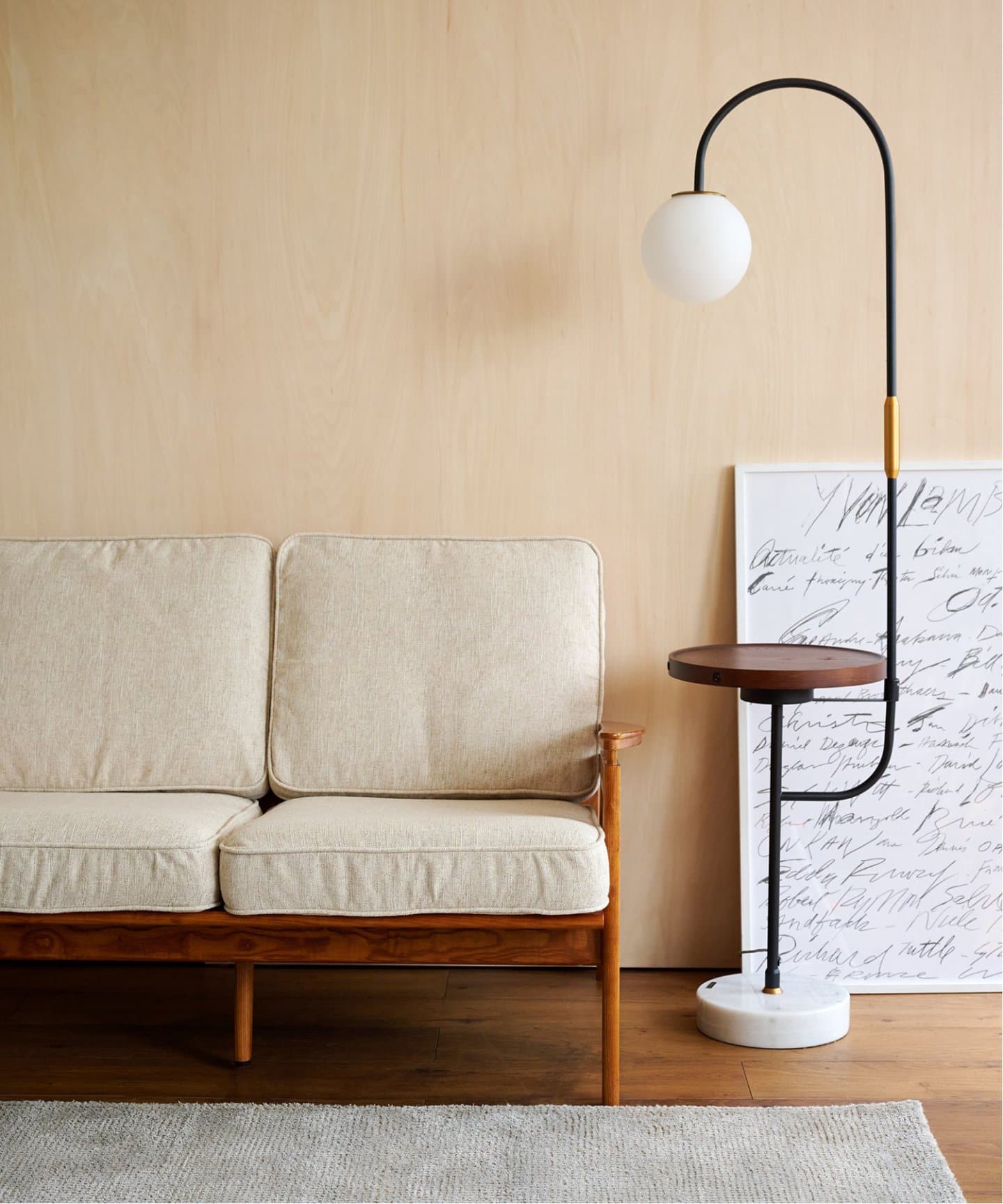 大型商品》WICKER SOFA 2P (IV) ウィッカーソファ アイボリー（ソファ