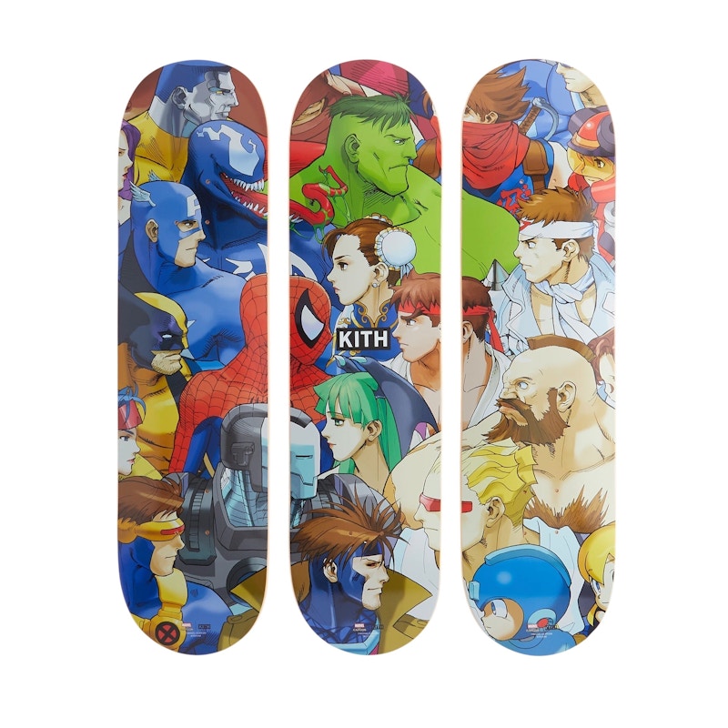 Kith x Marvel Capcom Triptych Set of 3 Skateboard Deck - US