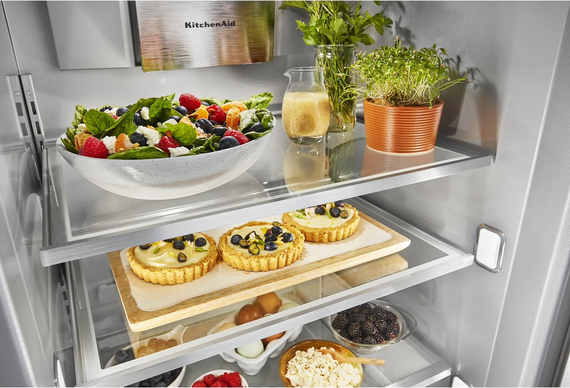 KitchenAid KBSN702MPS 42 Inch Built-In Side by Side Refrigerator