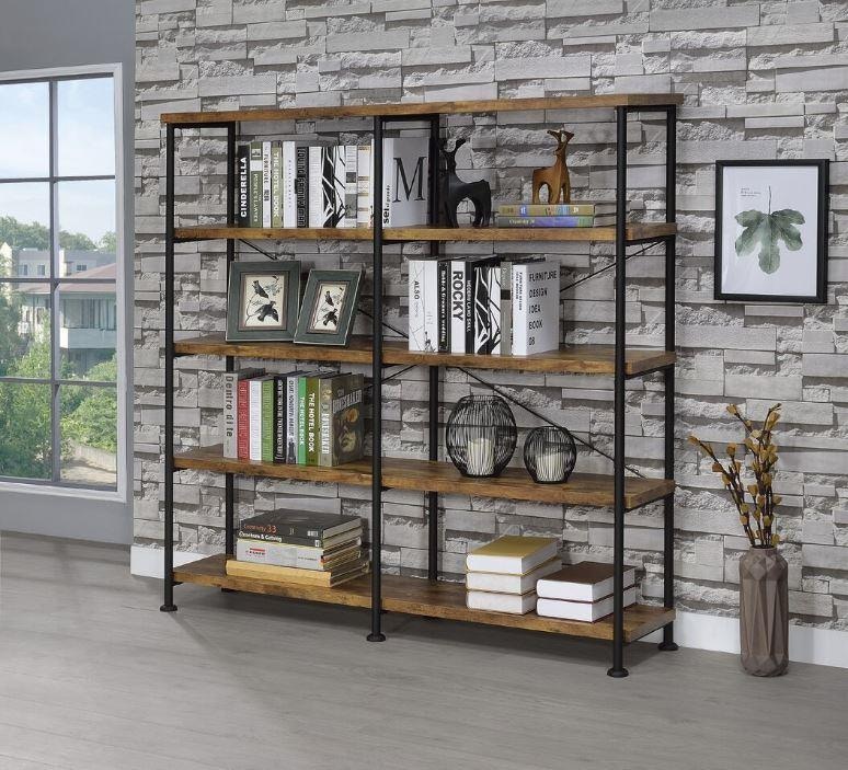 Coaster Home Office Analiese 63-inch 4-shelf Double Bookshelf