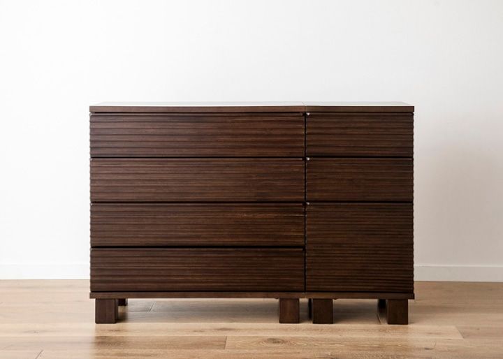 ルーバー・キャビネットv02 H セット ～チェスト～波から着想を得た横