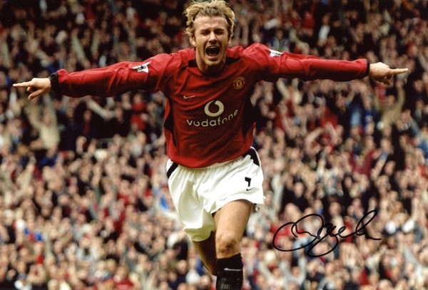 新品】デビッド・ベッカム マンチェスター・ユナイテッド 直筆サイン