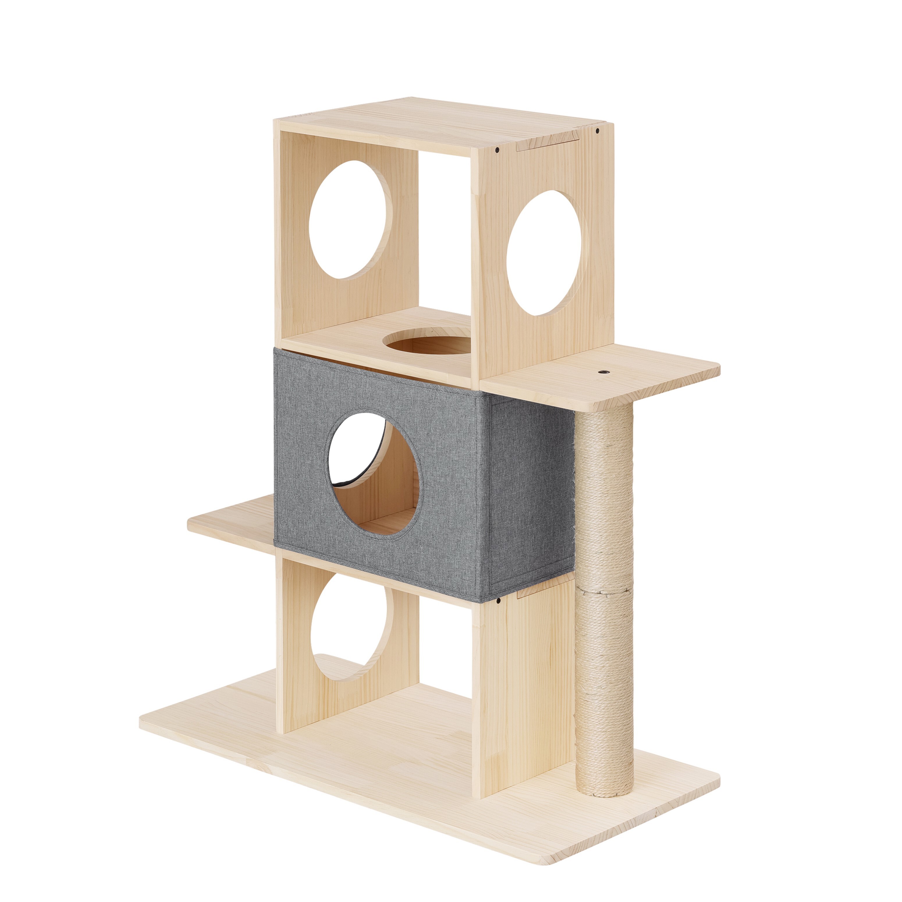 公式】 ナチュラルキャットタワー NCT-3 キャットタワー 木製 据え置き