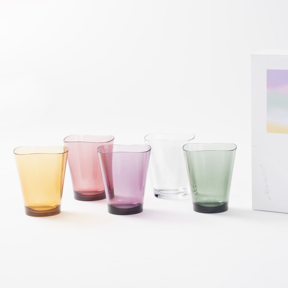 Plakira 割れないコップ ゆらぎタンブラー カラーズ5個セット 容量