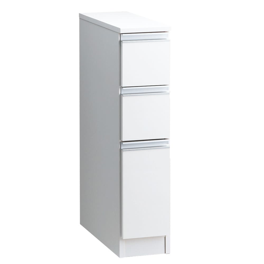 幅20奥行45高さ85cm］ キッチンすき間収納 引き出し3段 【Anyaシリーズ