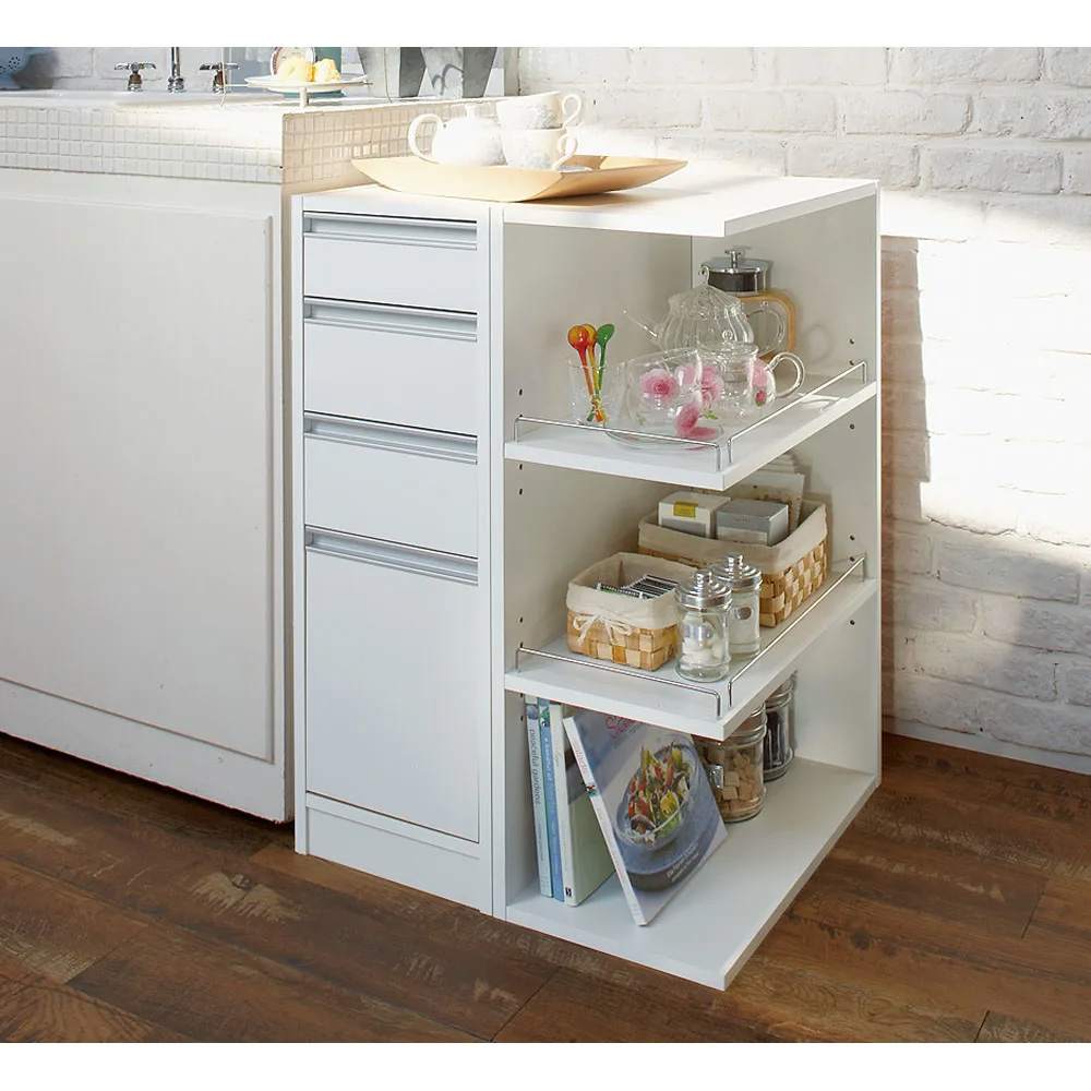 幅30奥行55cm］ 取り出しやすい2面オープンすき間収納庫 日本製 通販