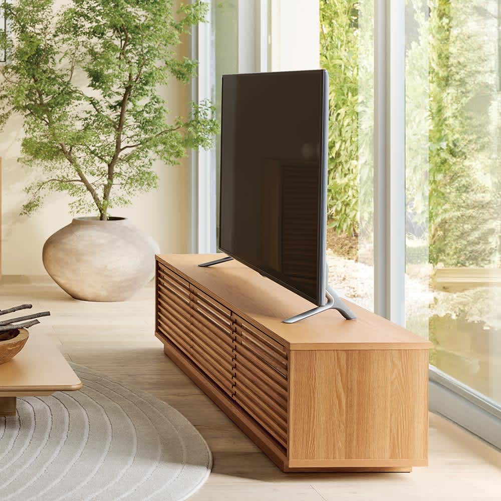 テレビ台 幅150/180cm 【Reticol/レティコル オークストライプシリーズ