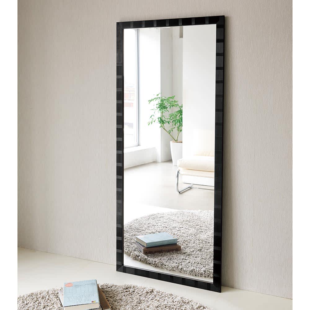 割れない軽量フィルムミラー モダンフレーム 約60cm×150cm 通販 - ディノス