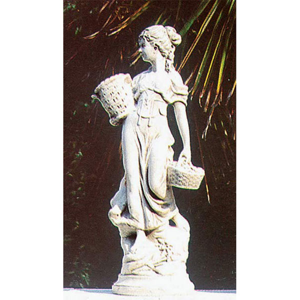 園芸ネット本店｜イタリア製石像：花かごを持つ乙女（小） の通販【公式】