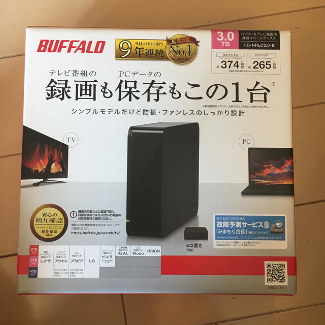 Buffalo - ☆バッファロー HD-NRLC3.0-B 3TB 外付けハードディスク