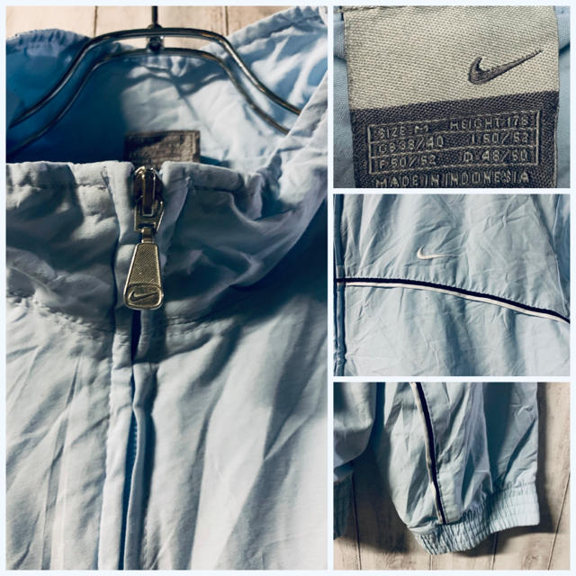 NIKE - NIKE ナイキ ナイロンジャケット 水色 青 ロゴ刺繍の通販 by