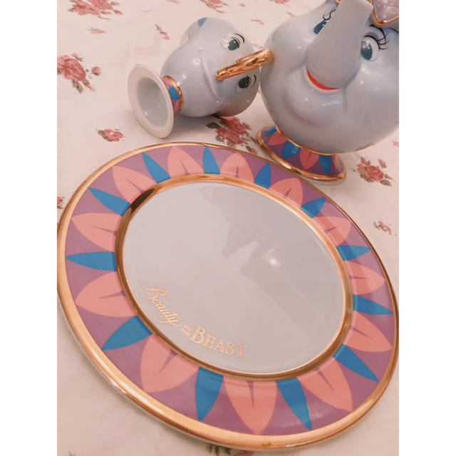 Disney - used】二枚セット美女と野獣ディズニーランド限定プレートお