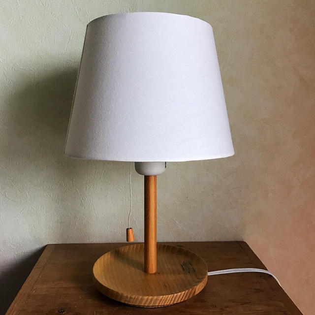 MUJI (無印良品) - 無印良品 LED布シェードスタンドライト タモ材 ①の