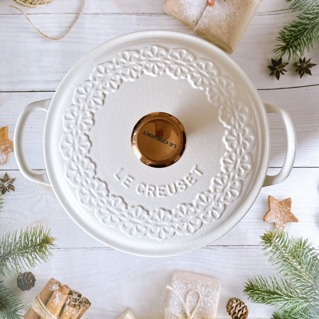 LE CREUSET - ♡ルクルーゼ ココットロンド 20cm レースレリーフ