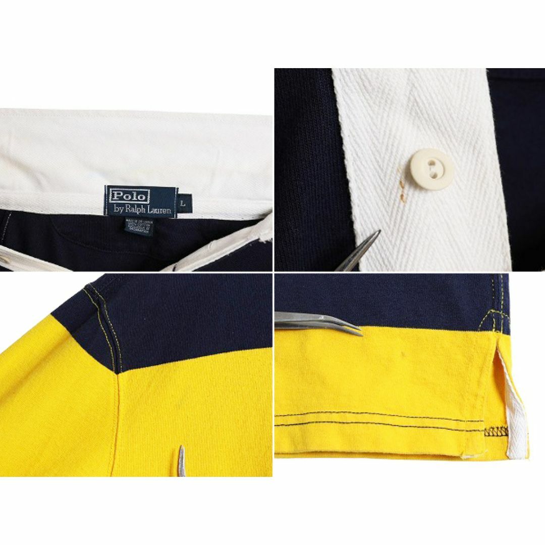 Ralph Lauren - 90s ポロ ラルフローレン ワイド ボーダー 長袖 ラガー