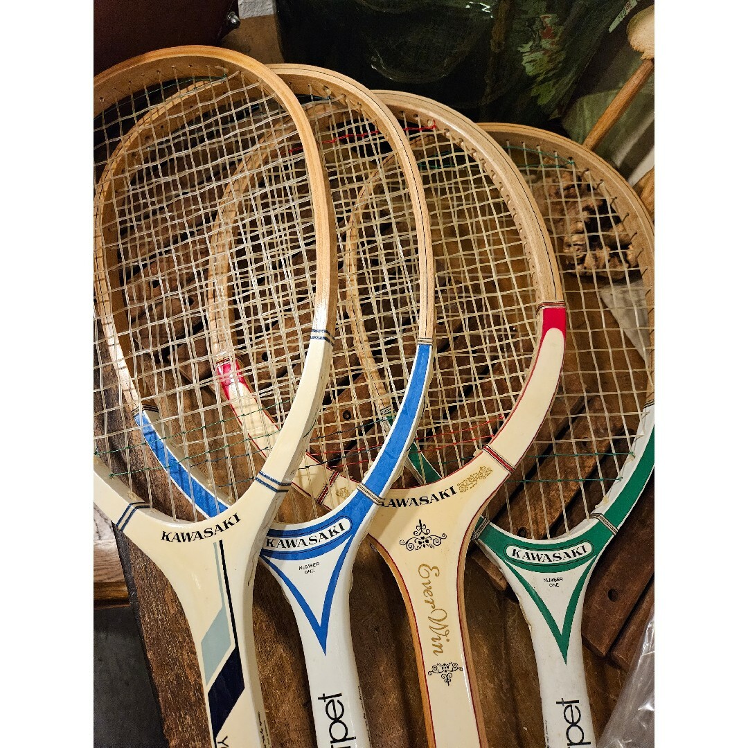 カワサキ - テニス ラケット カワサキ KAWASAKI レトロ アンティーク