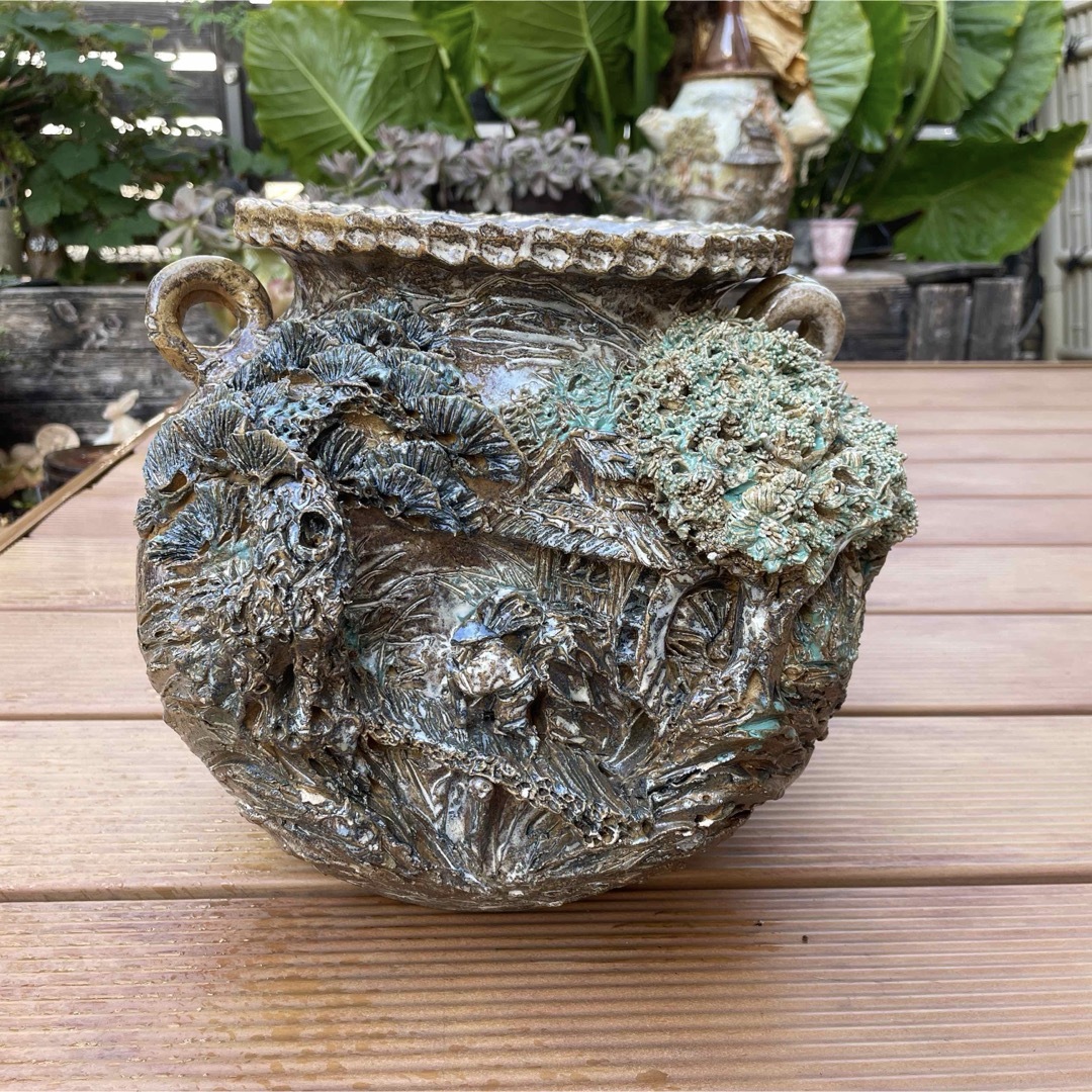 玉龍作 大壺 美品