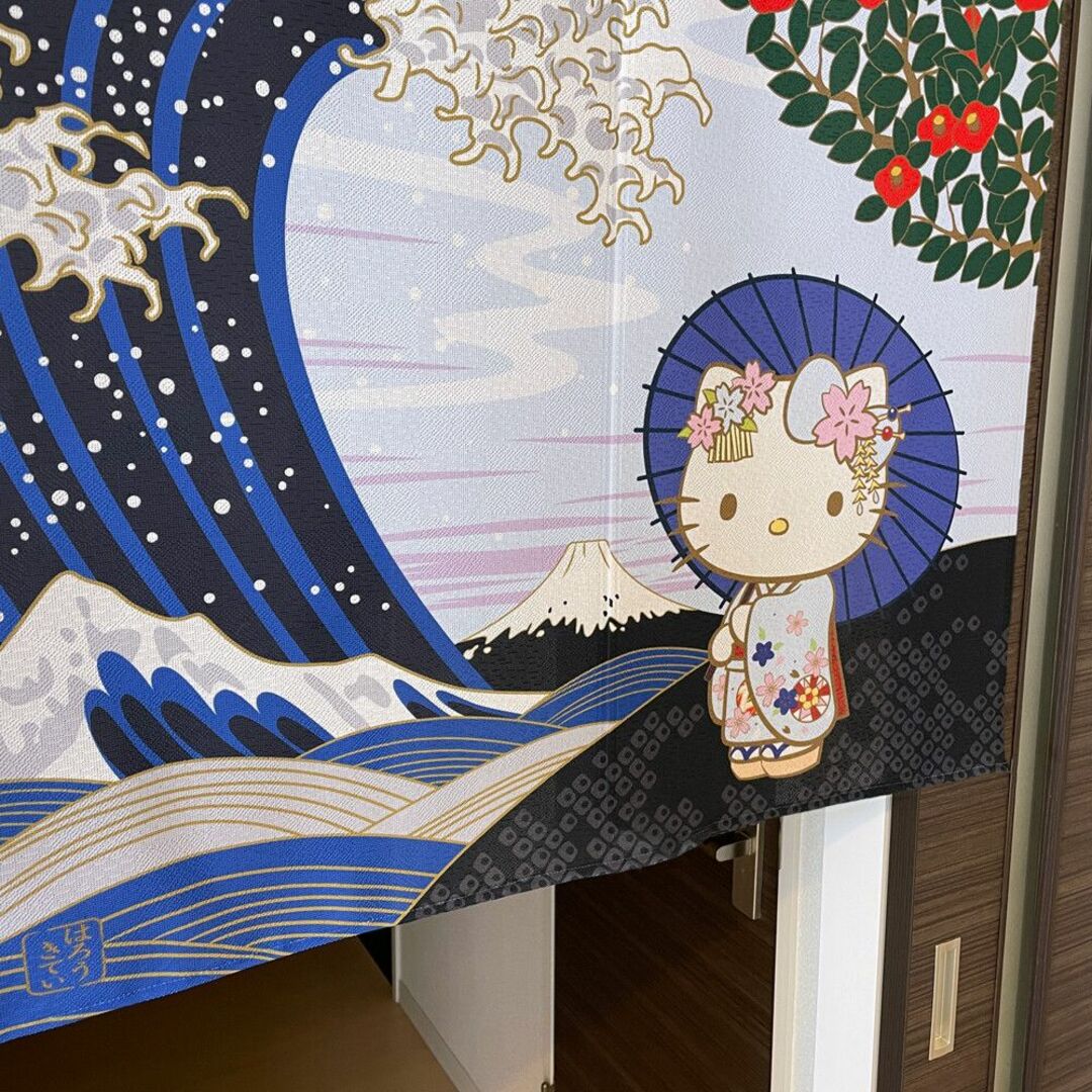 サンリオ - 【新品】暖簾 サンリオ 「ハローキティ 日本風景 冬」 日本