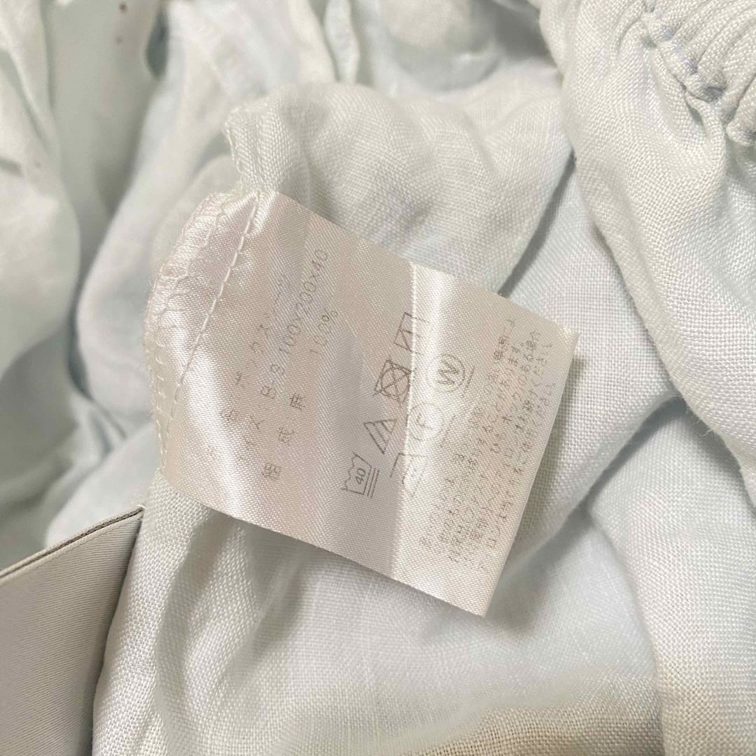 西川 - 昭和西川 麻100% シングル ボックスシーツ 水色 ベッドシーツ