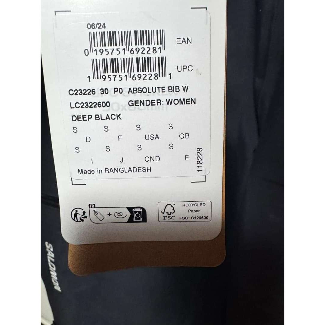 SALOMON - サロモン ABSOLUTE 3L レディース用 ビブシェルパンツ