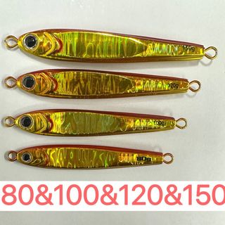ジグ4本 メタルジグ TGベイト風 タチウオ 80&100&120&150の通販 by 风