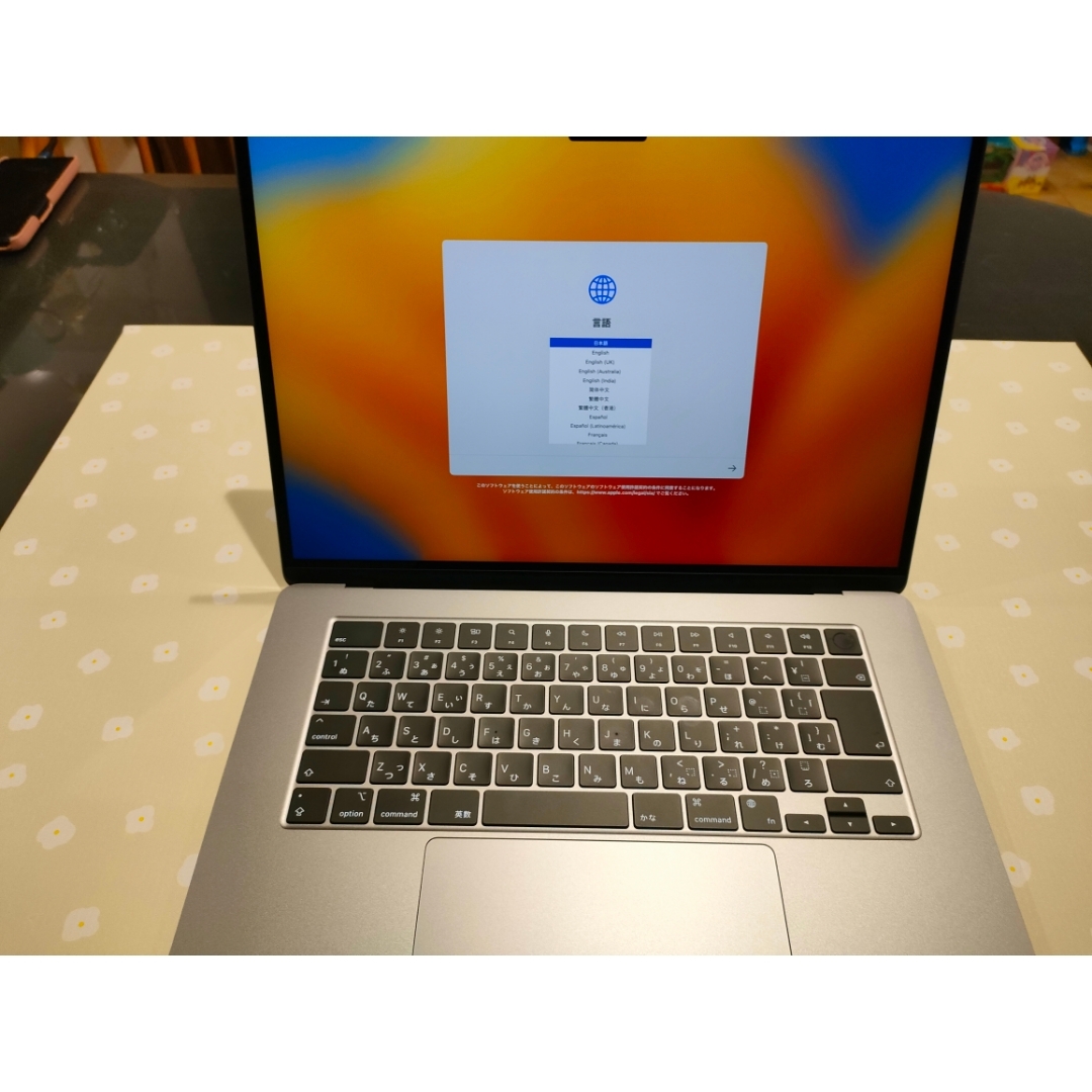 Apple - mac book air 2023 M2 15インチ 充放電回数3の通販 by ケィ's