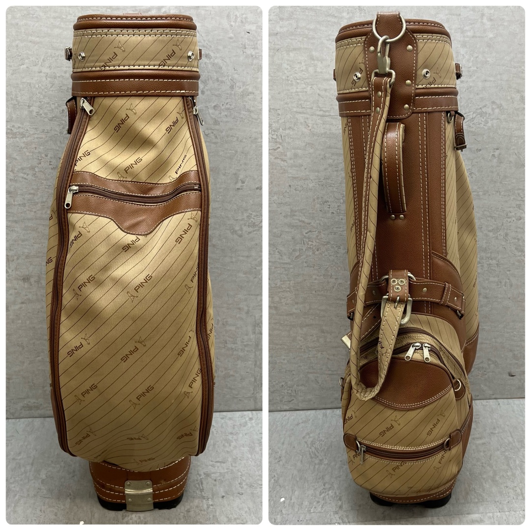 PING - PING ゴルフ ビンテージ キャディバッグ カート式 約8.5型