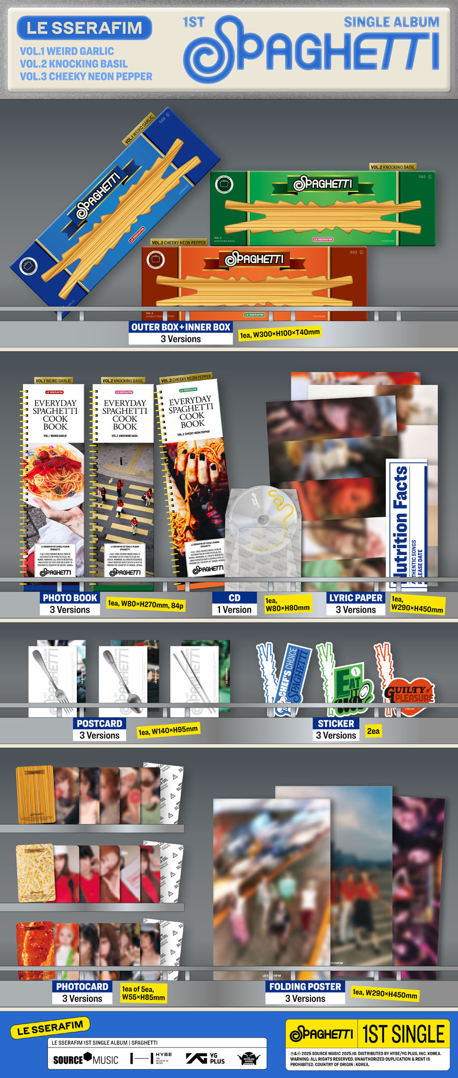 LE SSERAFIM 1stシングル 'SPAGHETTI' 《応募抽選用シリアルナンバー +