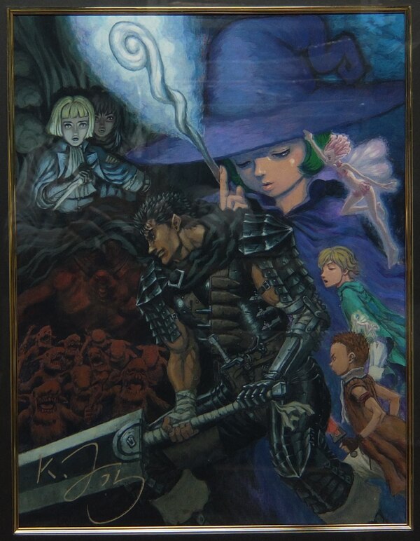 PG-3835]ベルセルク 直筆サイン入りカラー複製イラスト 三浦建太郎