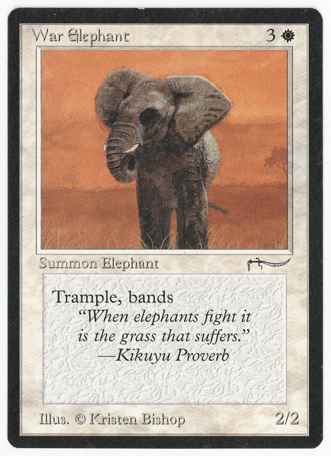 5018] MTG War Elephant【アラビアンナイト】