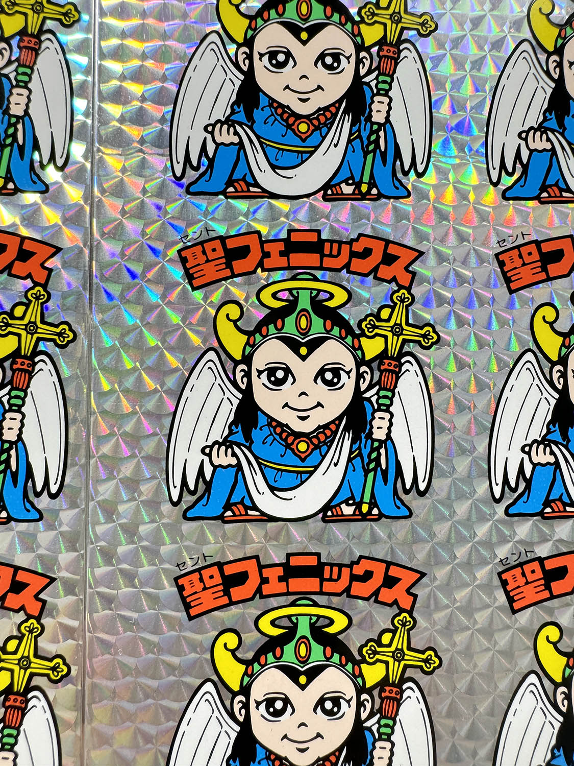 5501] ビックリマンシール 未裁断フルサイズ 聖フェニックス(聖神子)逆