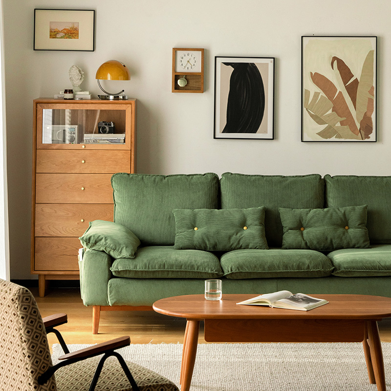 Woody Prime Cherry 洗えるカバー＋静音設計コーデュロイクッション