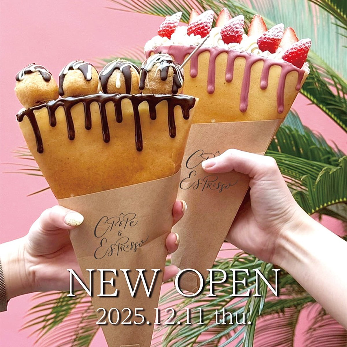 ピンクの世界にときめく！なんばに「クレープとエスプレッソと