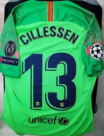 FCバルセロナ（緑GK）選手支給 18/19 CL用 シレッセン＃13
